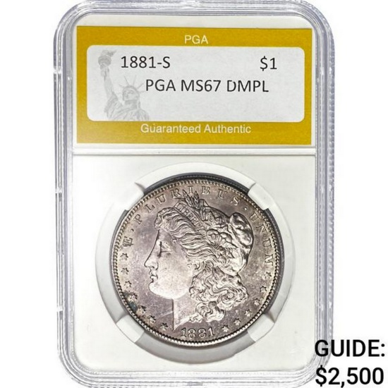 1881-S $1 PGA MS67 DMPL