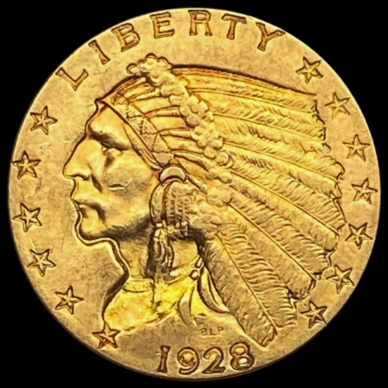 1928 Indian Head $2.50 Gold Quarter Eagl UNCIRCULATED