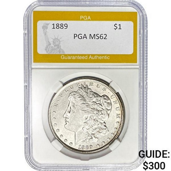 1889 $1 Morgan Dollar PGA MS62
