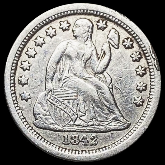 1842-O Seated Liberty Dime CLOSELY UNCIRCULATED