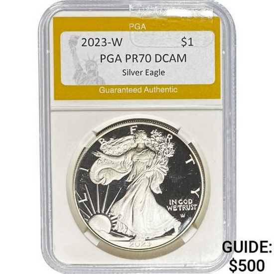 2023-W $1 PGA PR70 DCAM Silver Eagle