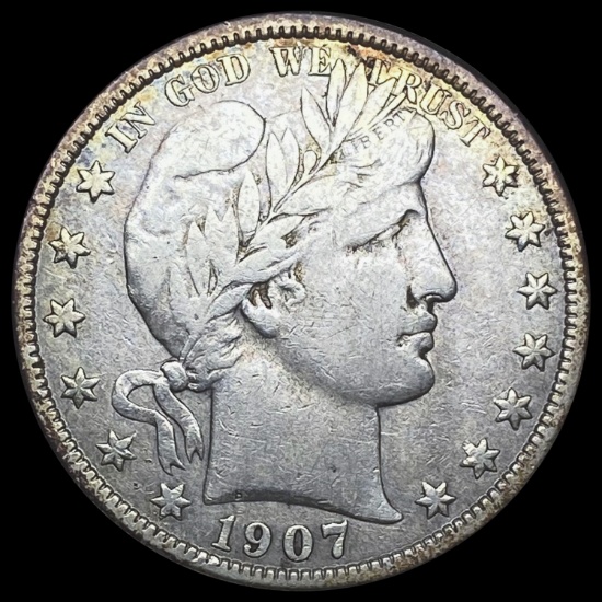 1907-O Barber Half Dollar LIGHTLY CIRCULATED