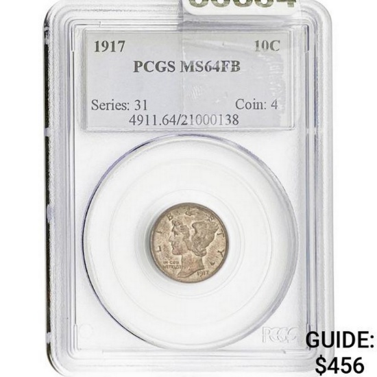 1917 10C PCGS MS64FB