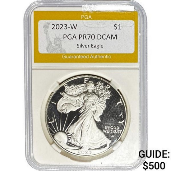2023-W $1 PGA PR70 DCAM Silver Eagle