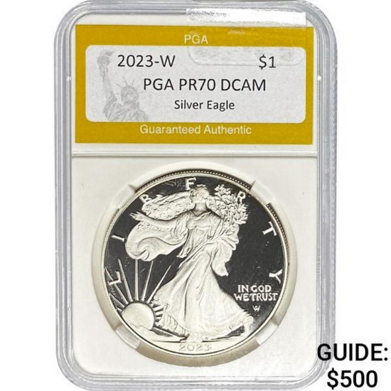 2023-W $1 PGA PR70 DCAM Silver Eagle