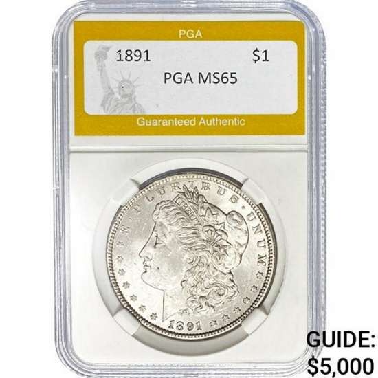 1891 $1 Morgan Dollar PGA MS65