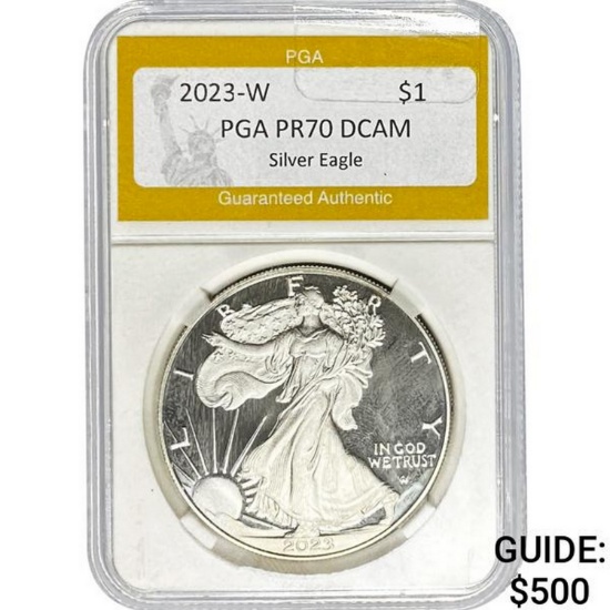 2023-W $1 PGA PR70 DCAM Silver Eagle