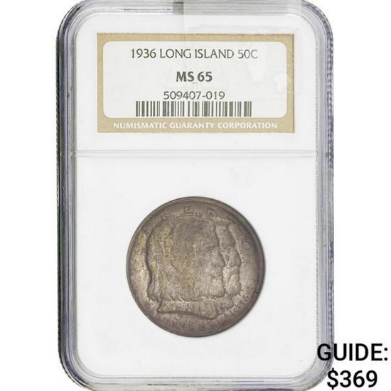 1936 Long Island 50C NGC MS65