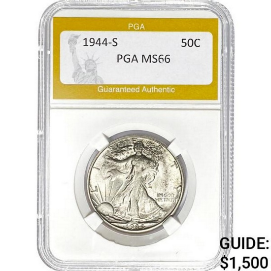 1944-S 50C PGA MS66