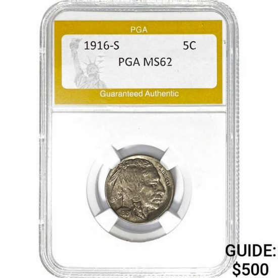 1916-S 5C PGA MS62