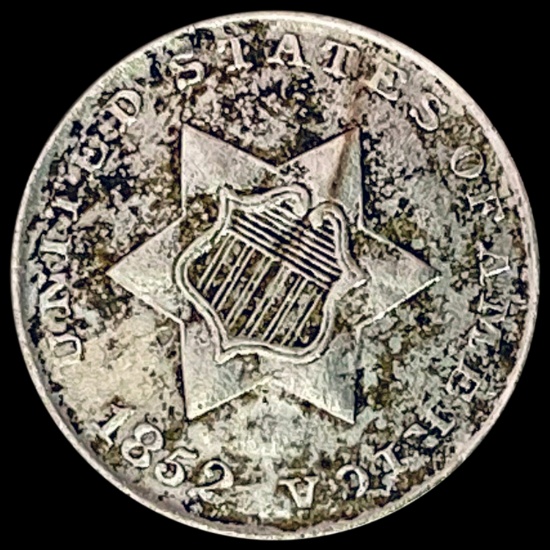 1852 Silver Three-Cent Piece CLOSELY UNCIRCULATED