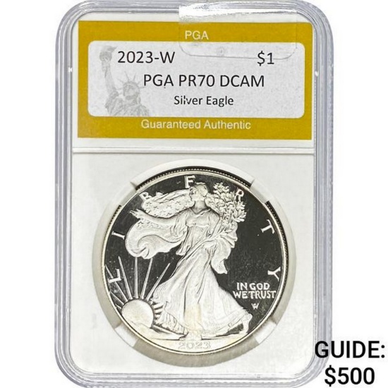 2023-W $1 PGA PR70 DCAM Silver Eagle