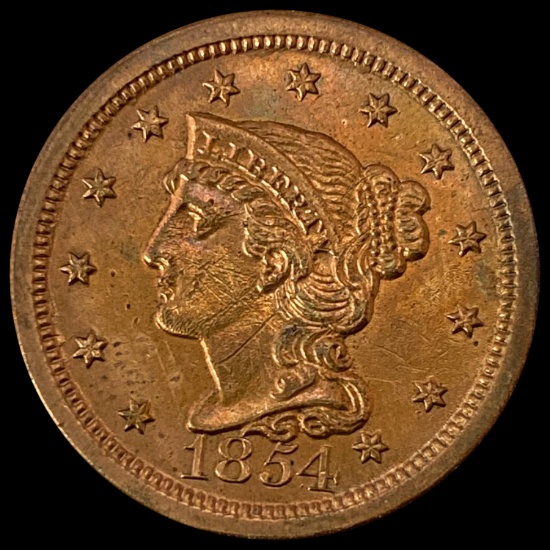 1854 Braided Hair Large Cent UNCIRCULATED