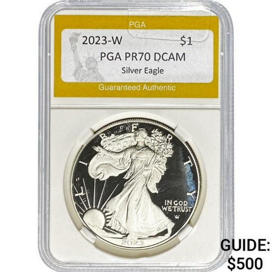 2023-W $1 PGA PR70 DCAM Silver Eagle