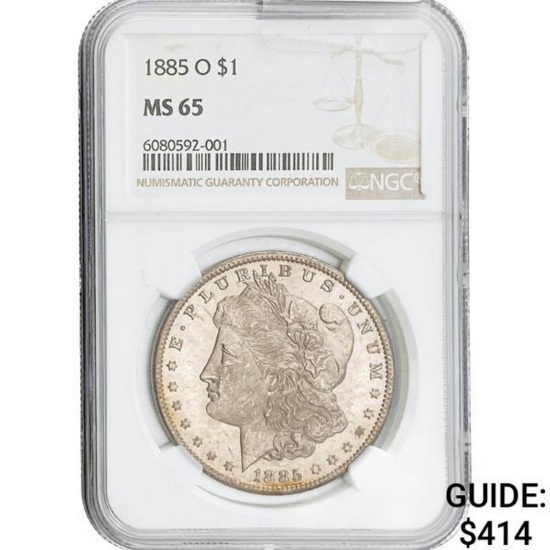 1885-O $1 NGC MS65