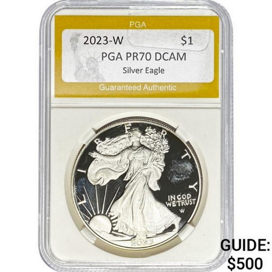 2023-W $1 PGA PR70 DCAM Silver Eagle
