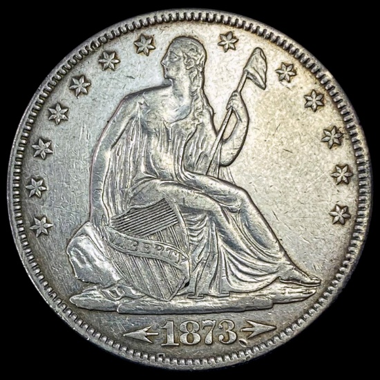 1873 Arrows Seated Liberty Half Dollar CLOSELY UNCIRCULATED