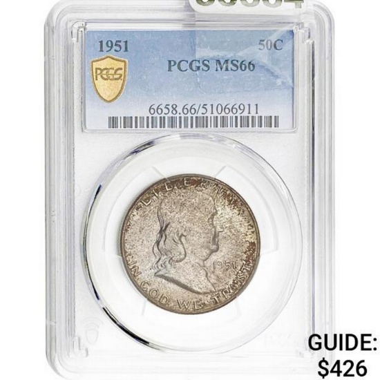 1951 50C PCGS MS66