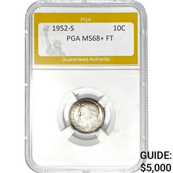 1952-S 10C PGA MS68+ FT