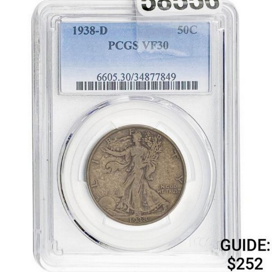 1938-D 50C PCGS VF30