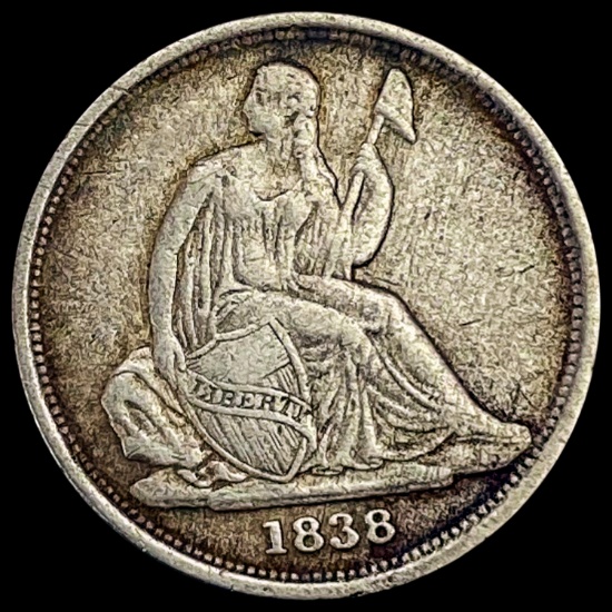 1838-O Seated Liberty Dime LIGHTLY CIRCULATED