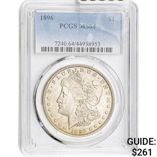 1896 $1 Morgan Dollar PCGS MS64
