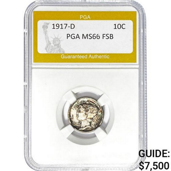 1917-D 10C PGA MS66 FSB