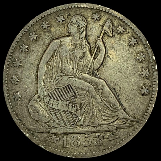 1853-O Seated Liberty Half Dollar LIGHTLY CIRCULATED
