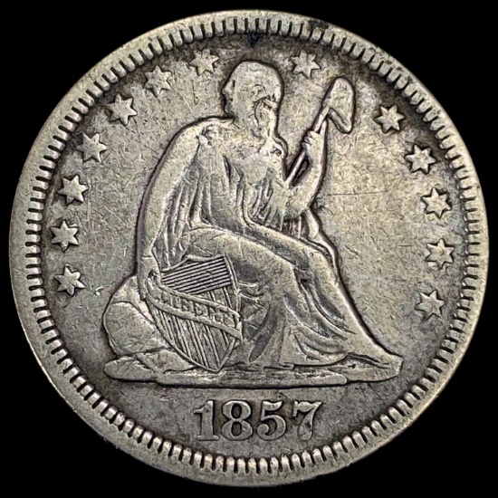 1857 Seated Liberty Quarter NICELY CIRCULATED