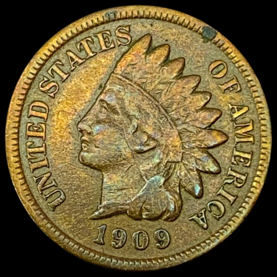 1909-S Indian Head Cent LIGHTLY CIRCULATED