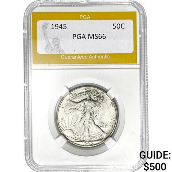 1945 50C PGA MS66