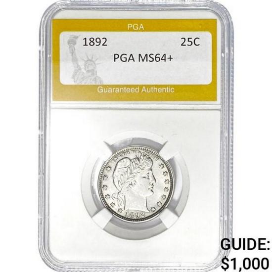 1892 25C PGA MS64+