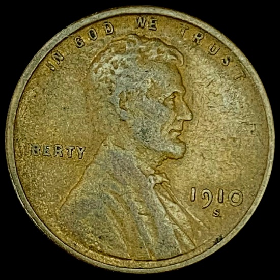 1910-S Lincoln Wheat Cent LIGHTLY CIRCULATED
