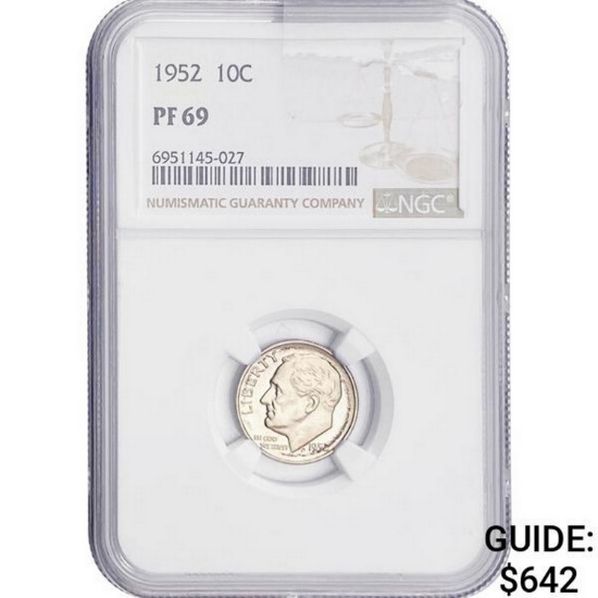 1952 10C NGC PF69