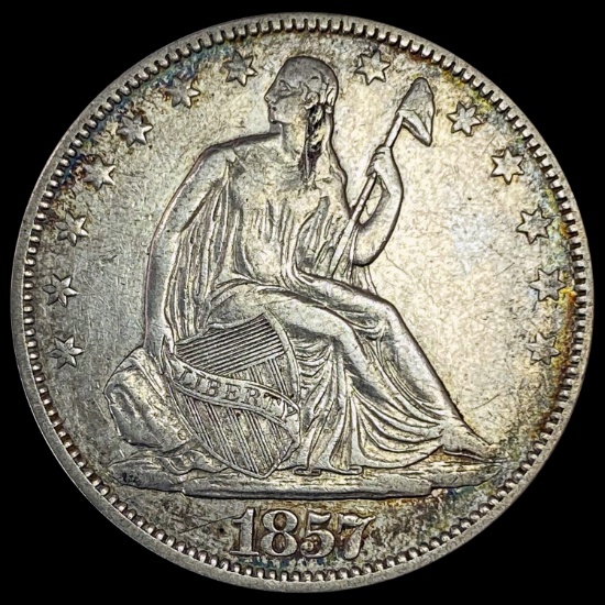 1857 Seated Liberty Half Dollar CLOSELY UNCIRCULATED