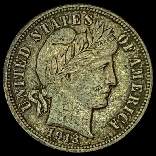 1913 Barber Dime CLOSELY UNCIRCULATED