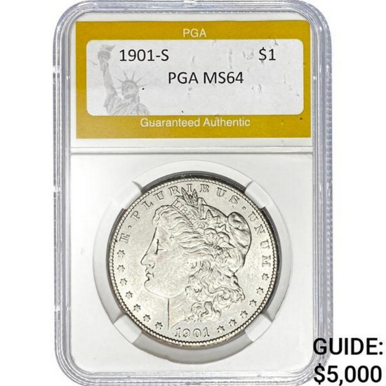 1901-S Morgan Dollar PGA MS64