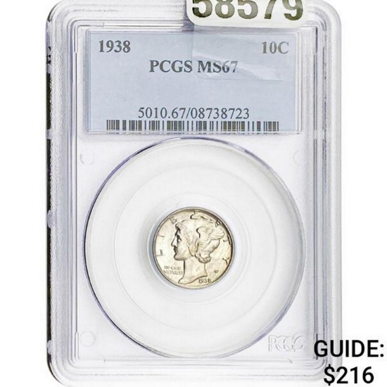 1938 10C PCGS MS67