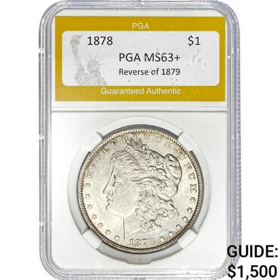 1878 $1 Morgan Dollar Reverse of 1879 PG
