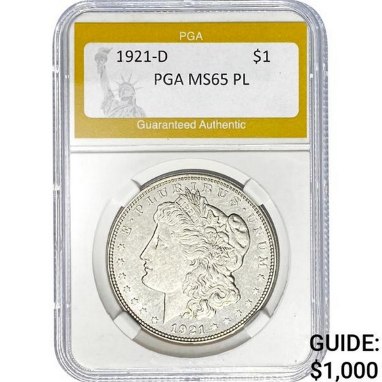 1921-D $1 PGA MS65 PL