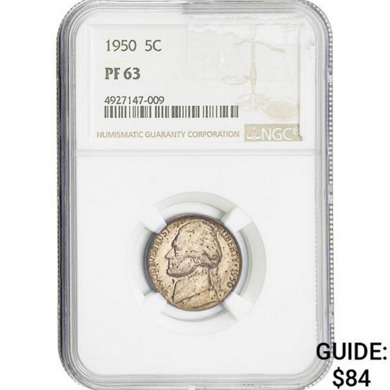 1950 5C NGC PF63
