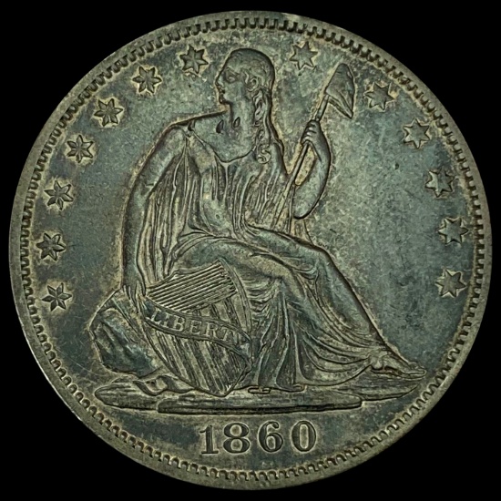 1860-O Seated Liberty Half Dollar CLOSELY UNCIRCULATED