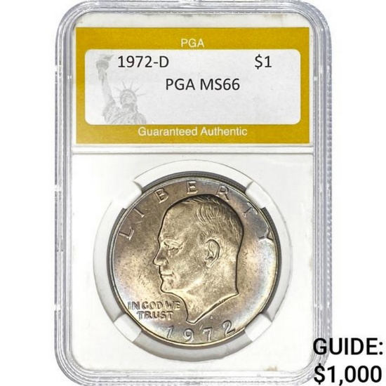 1972-D Eisenhower Dollar PGA MS66