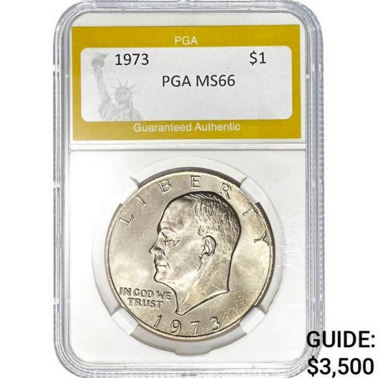 1973 $1 Eisenhower Dollar PGA MS66