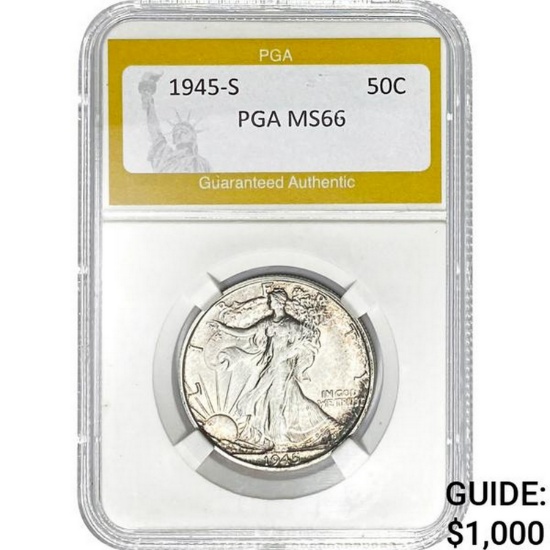 1945-S 50C PGA MS66