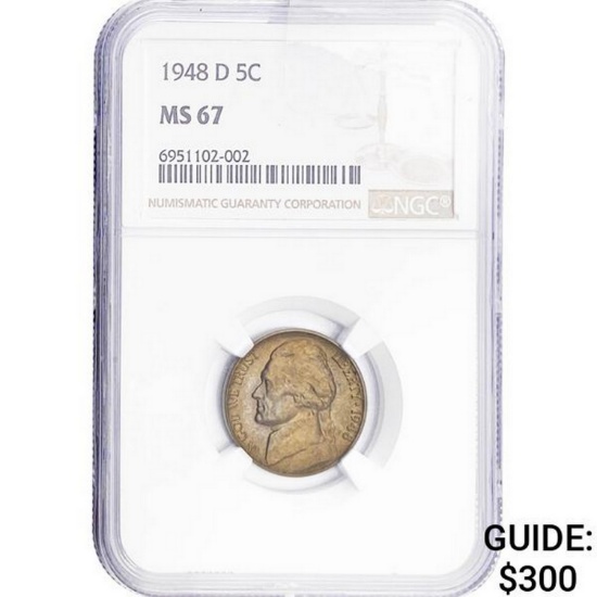 1948-D 5C NGC MS67
