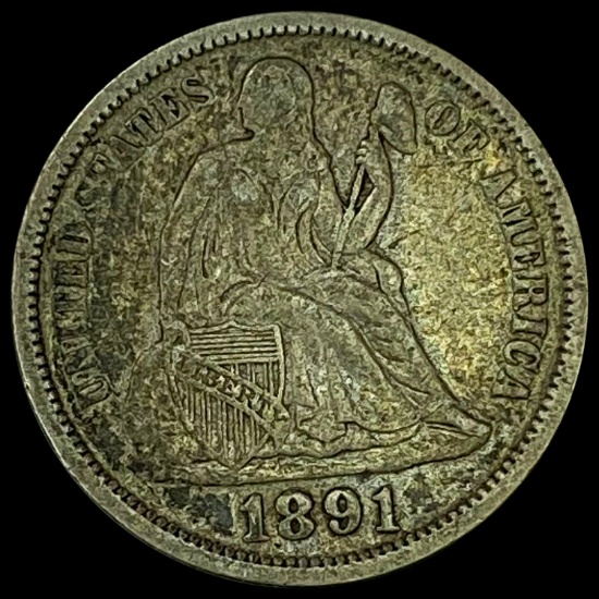 1891 Seated Liberty Dime CLOSELY UNCIRCULATED