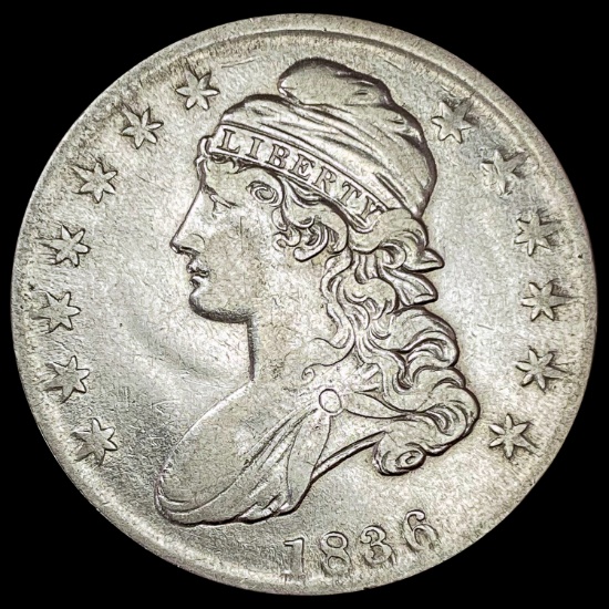 1836 Capped Bust Half Dollar LIGHTLY CIRCULATED