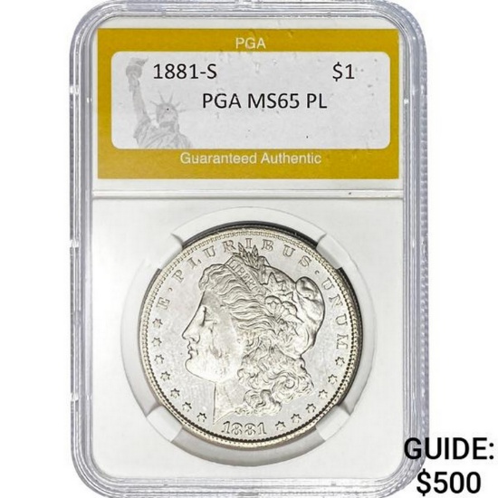 1881-S $1 PGA MS65 PL