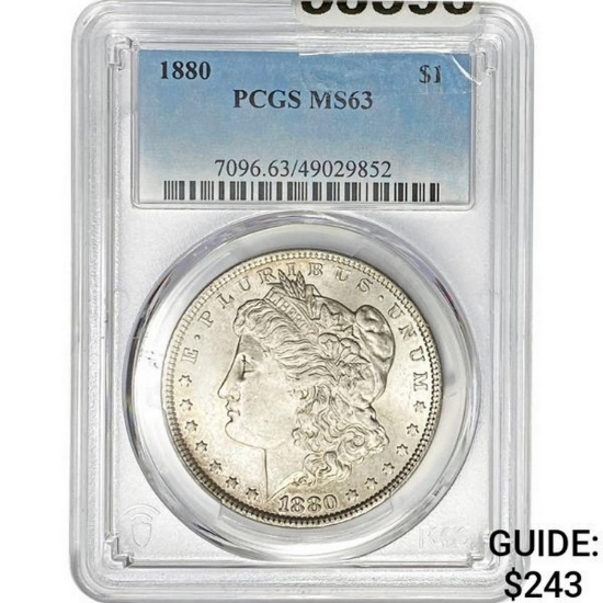 1880 $1 Morgan Dollar PCGS MS63